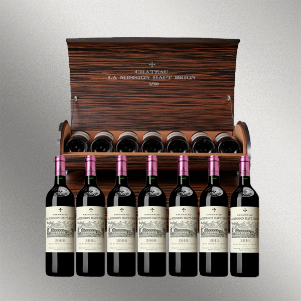 Chateau La Mission Haut-Brion Handmade Wooden case of 7 magnums NV