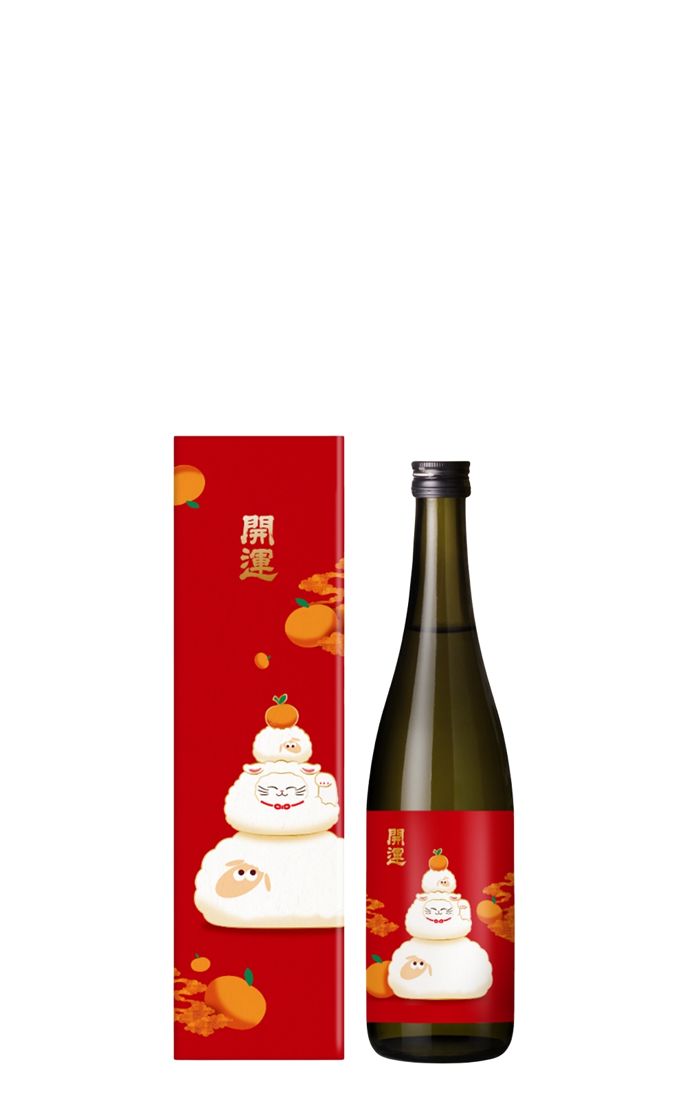 Doi Brewery Cooperation 開運 招財貓 三羊開泰 土井酒造場 開運 招財貓 三羊開泰