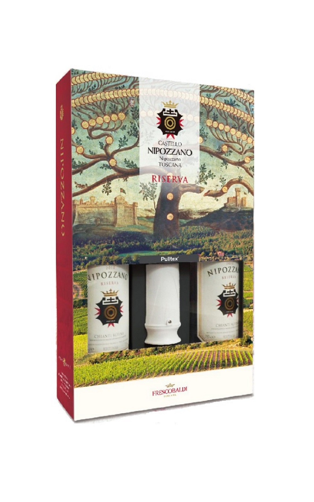 Frescobaldi Nipozzano Chianti Rufina Riserva Set 750ml 2 2013 佛烈斯可巴第酒莊 尼波札諾莊園 奇揚地陳年紅酒禮盒 750ml 2