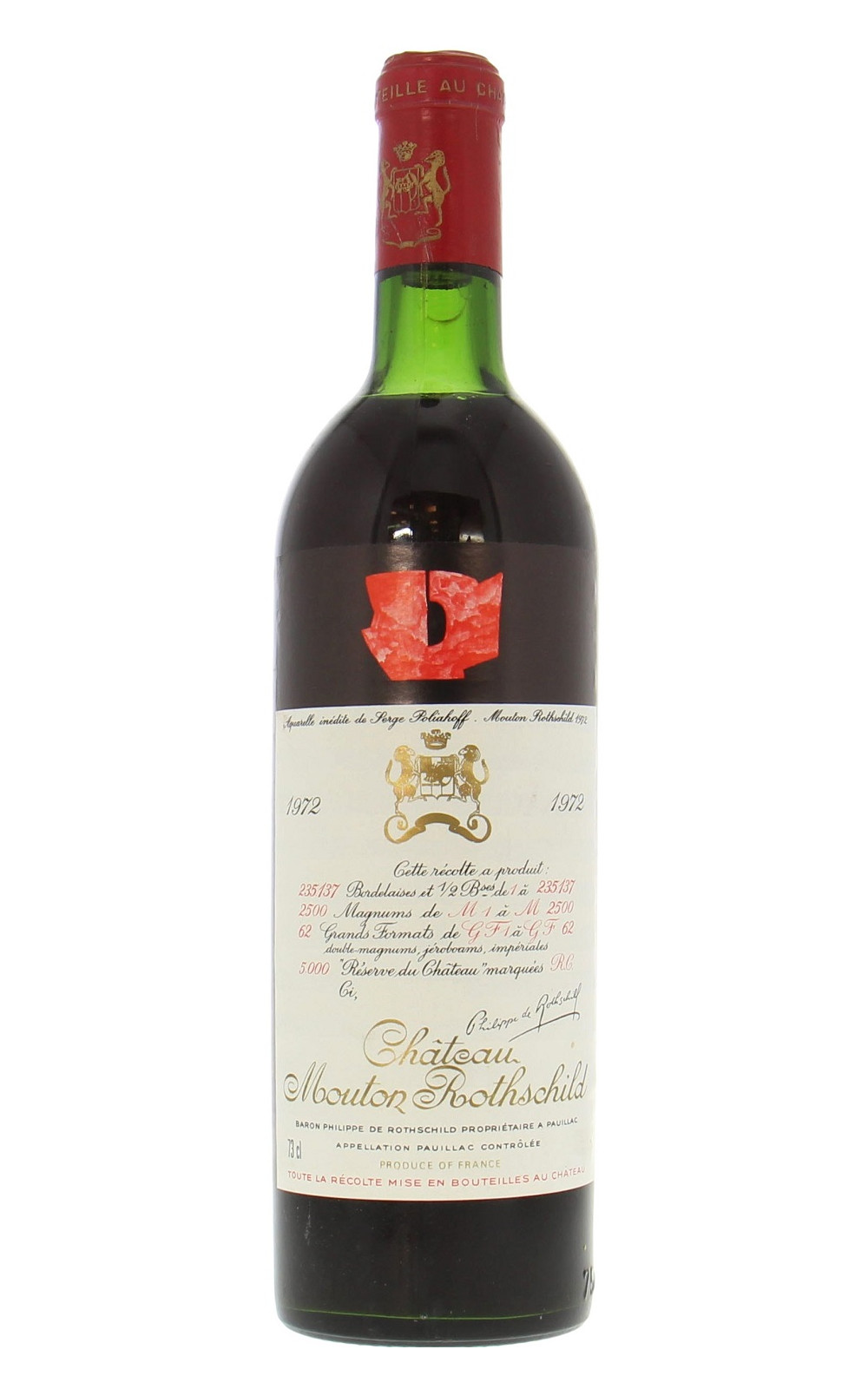 Chateau Mouton Rothschild Chateau Mouton Rothschild 1972 木桐堡 木桐一軍紅酒