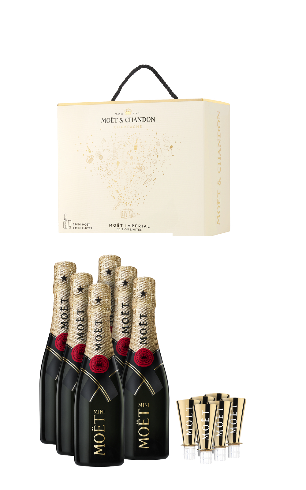 Moet Chandon Mini Imperial Brut Edition Christmas 200ml 6 NV 酩悅香檳 迷你酩悅不甜香檳聖誕節限量版 200ml 6瓶