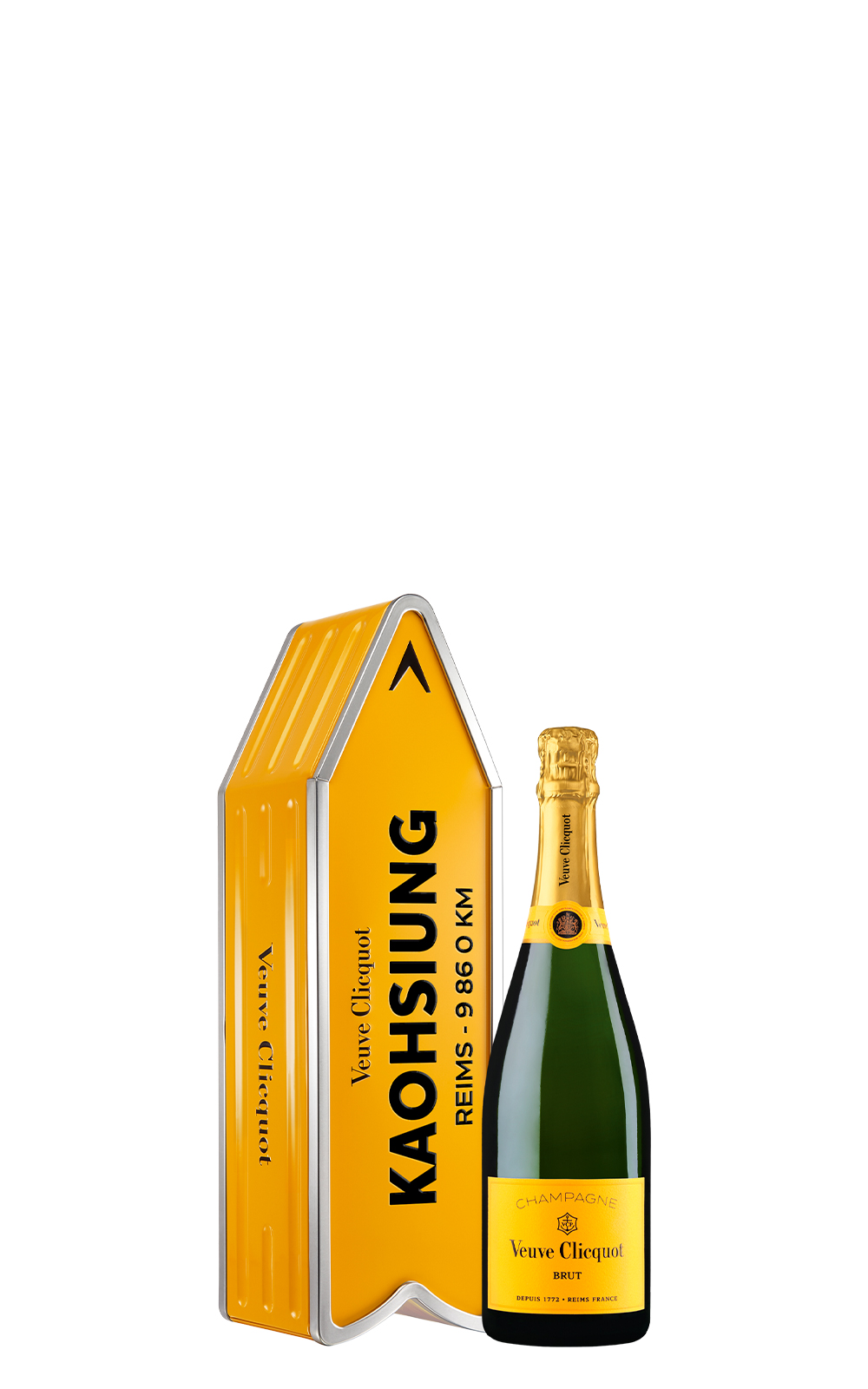Maison Veuve Clicquot Yellow Label Brut City Arrow Kaohsiung Gift Box NV 凱歌香檳 皇牌 不甜香檳 高雄箭頭禮盒