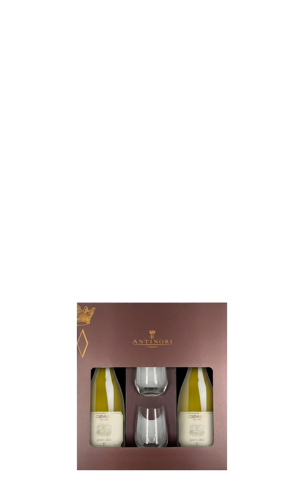 Marchesi Antinori Castello della Sala Cervaro della Sala Gift Box 2 Bottle 2 Cups 2019 安蒂諾里酒莊 薩拉莊園系列 司華露 白酒 禮盒 雙瓶雙杯