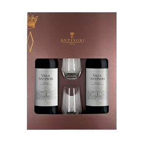 Marchesi Antinori-"Villa Antinori" Rosso Gift Box (2 Bottle 2 Cups)