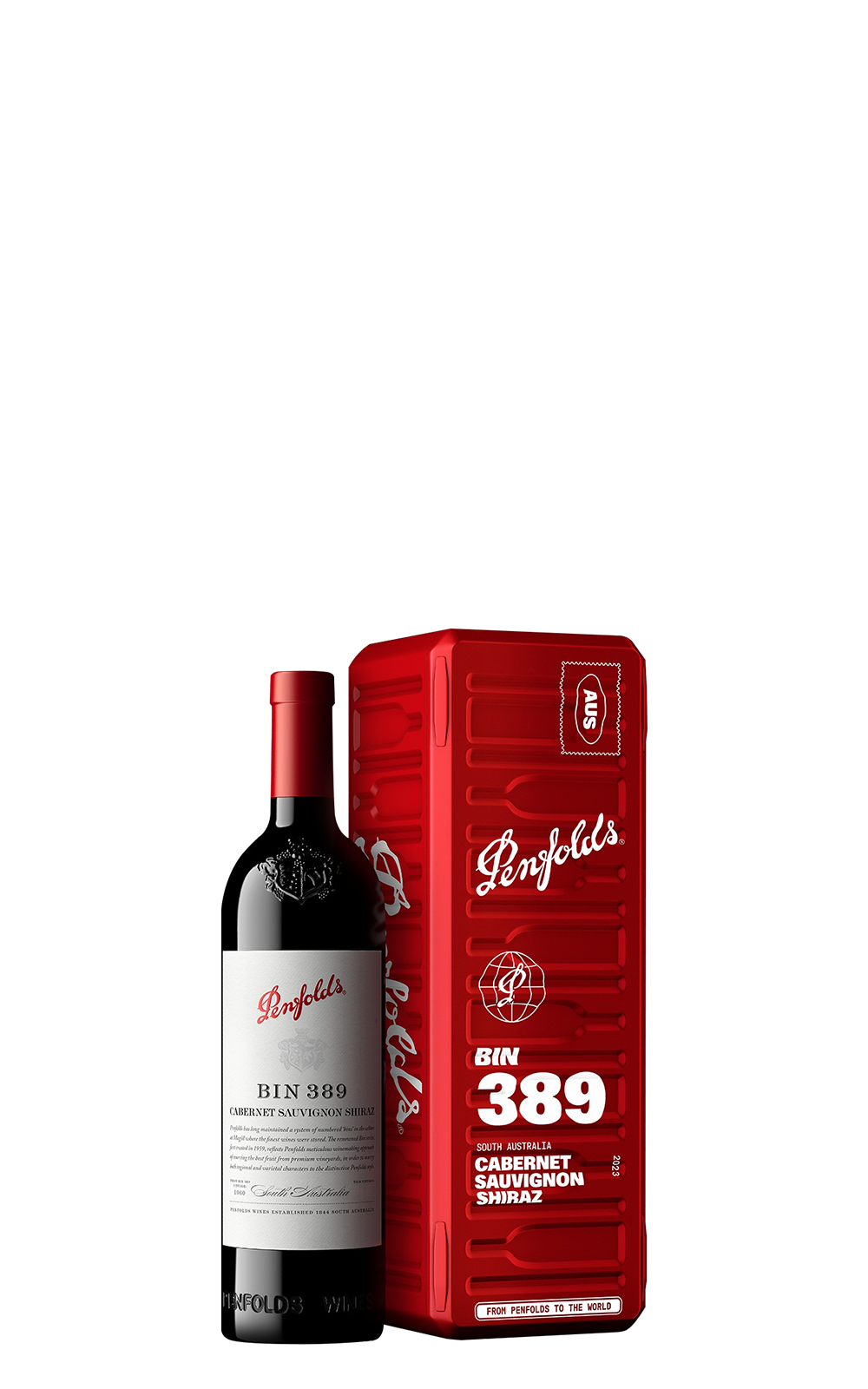 Penfolds Bin 389 Cabernet Shiraz From Penfolds to The World Gift Box 2023 奔富酒莊 Bin 389 卡本內希哈紅酒 貨櫃禮盒