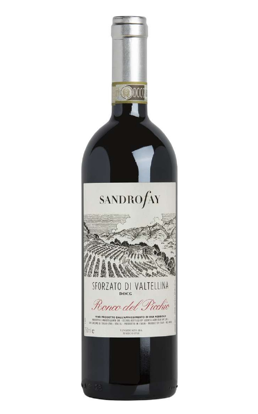Sandro Fay Ronco del Picchio Sforzato di Valtellina DOCG 2021 桑德羅‧費酒莊 畢奇歐巖丘 斯福薩托紅酒