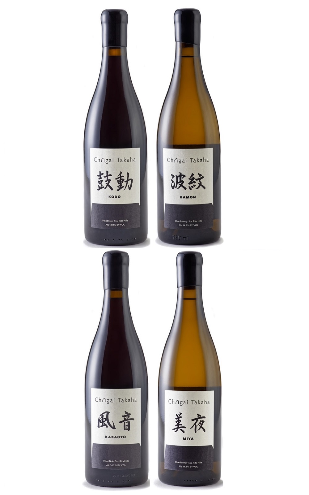 Ch igai Takaha Kodo Kazaoto Hamon Miya Set 750ml 4 2016 鷹羽酒莊 波紋 鼓動 美夜 風音 木箱套組 750ml 4