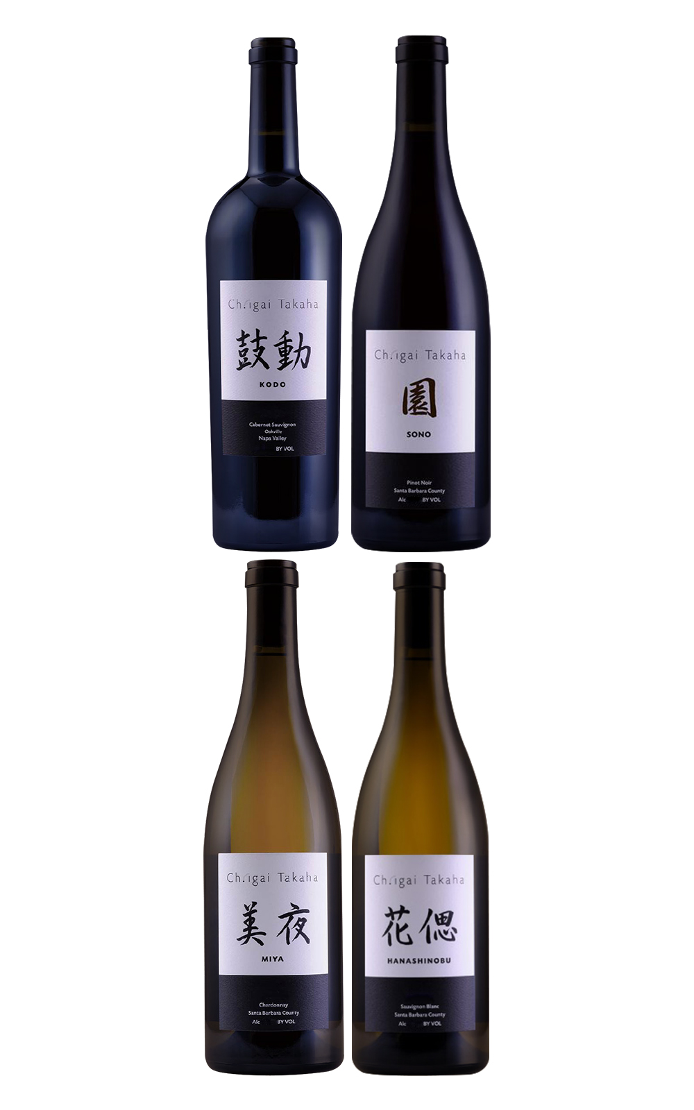 Ch igai Takaha Hanashinobi Miya Sone Kodo Set 750ml 4 NV 鷹羽酒莊 花偲 美夜 園 鼓動 紅白酒套組 750ml 4