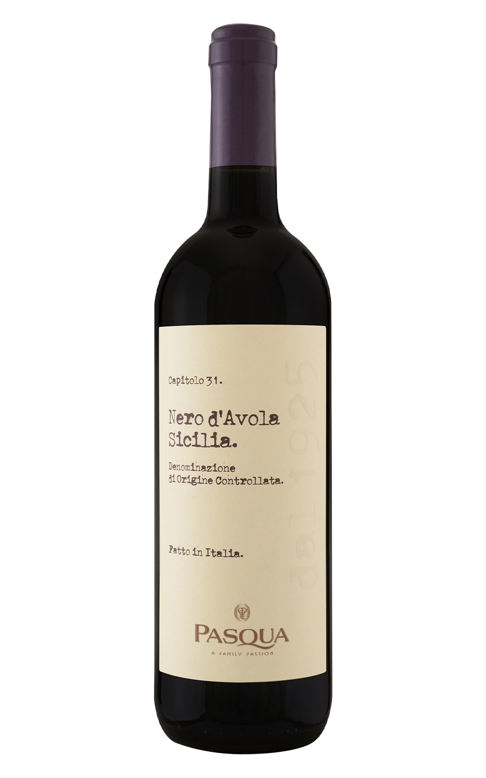 Pasqua Vigneti e Cantine Capitolo 31 Sicilia Nero d Avola 2021 帕斯可酒莊 章回31 西西里 黑達沃拉紅酒