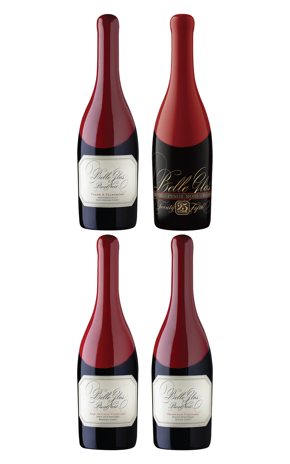 Belle Glos 25th Anniversary Pinot Noir Set 750ml 4 NA 貝拉克洛絲酒莊 25週年黑皮諾紅酒 紀念套組 750ml 4