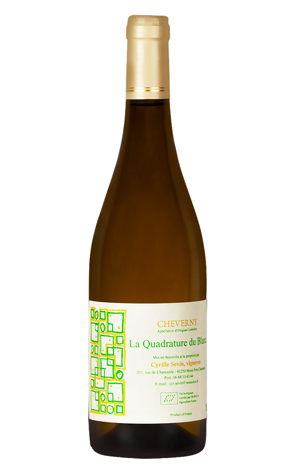 Domaine Cyrille Sevin Le Quadrature du Blanc 2020 西里爾 塞文酒莊 白平方 白酒
