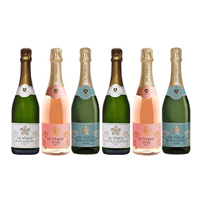 De Vergy-"De Vergy" 6 Bottle Set（Demi-Sec 750ml*2 + Brut 750ml*2 + Rosé Brut 750ml*2）