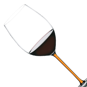 Riedel-Fatto A Mano Cabernet/Merlot Wine Glass (Orange)