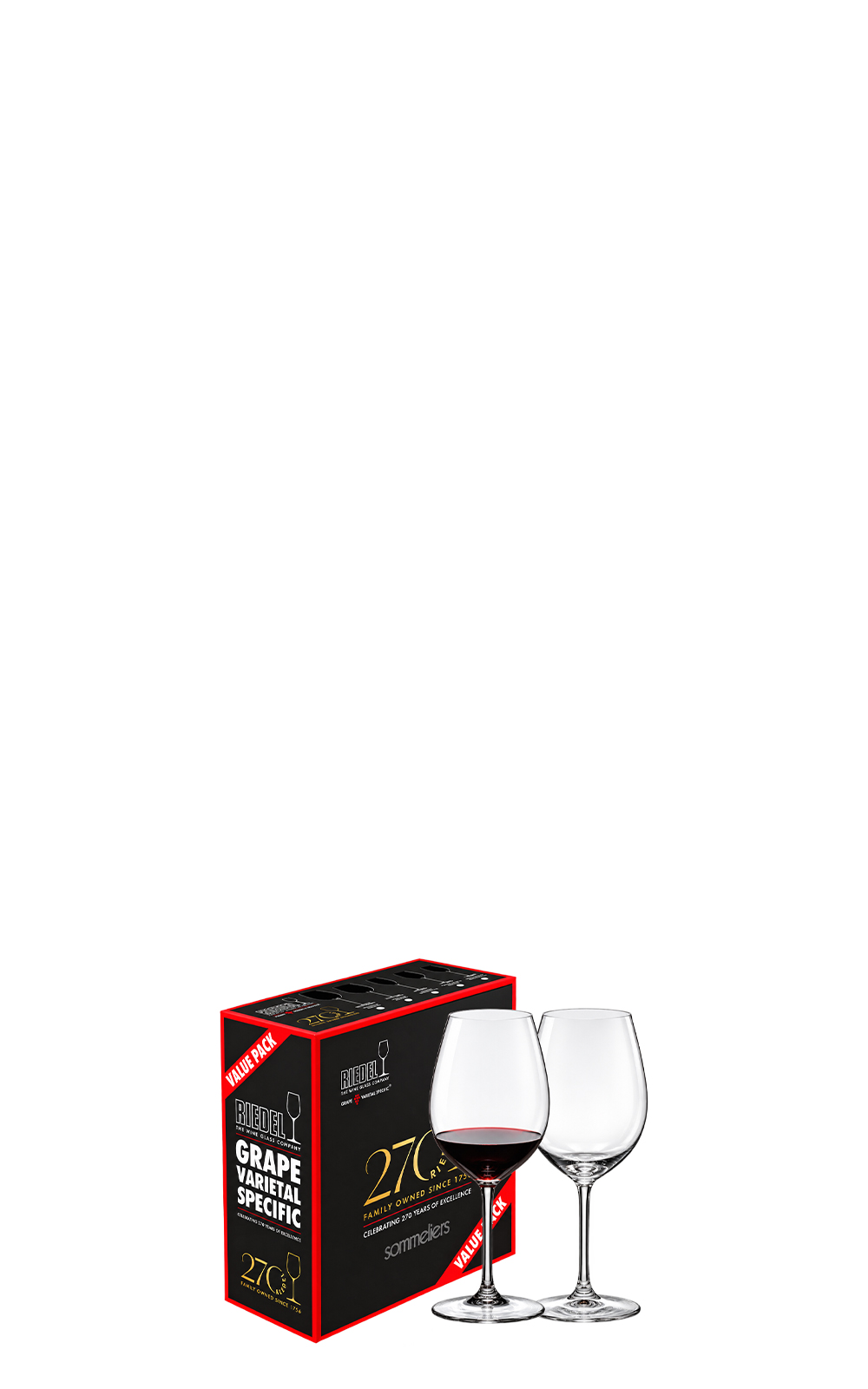 Riedel Sommeliers Bordeaux Grand Cru 270 Anniversary 2 pcs Riedel 酒杯 侍酒師系列 手工波爾多紅酒杯 270週年雙入組