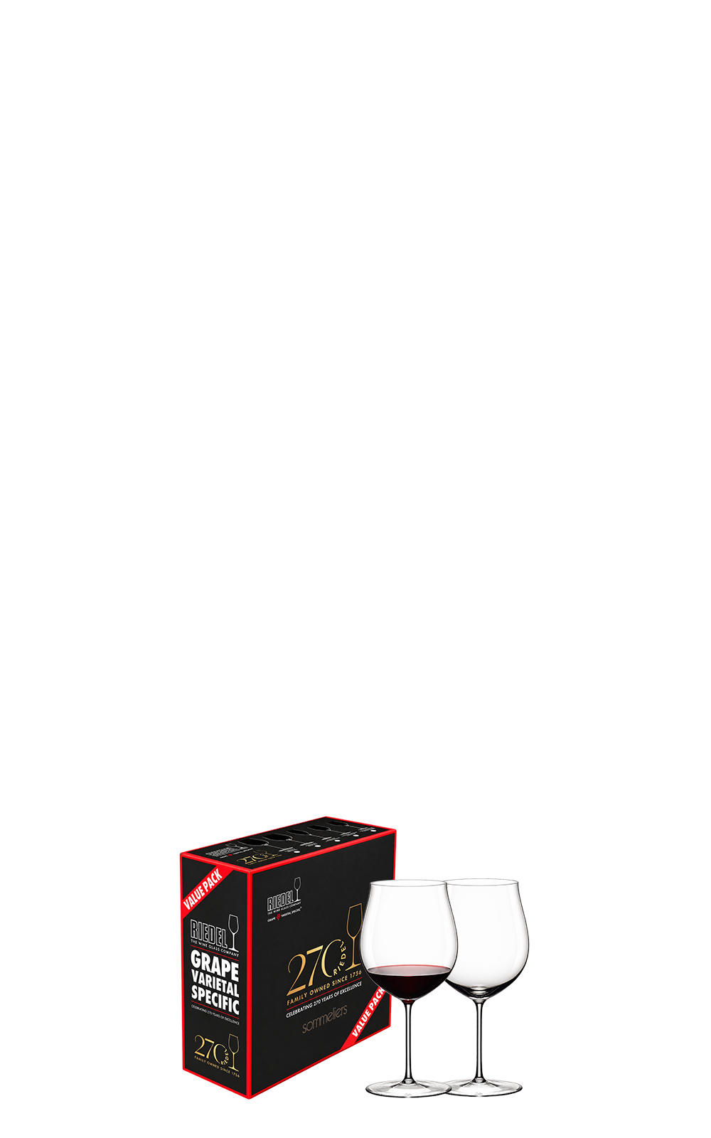 Riedel Sommeliers Burgundy Grand Cru 270 Anniversary 2 pcs Riedel 酒杯 侍酒師系列 手工布根地紅酒杯 270週年雙入組