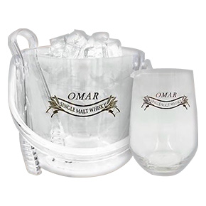 南投酒廠周邊-Omar 威士忌公杯&冰桶組