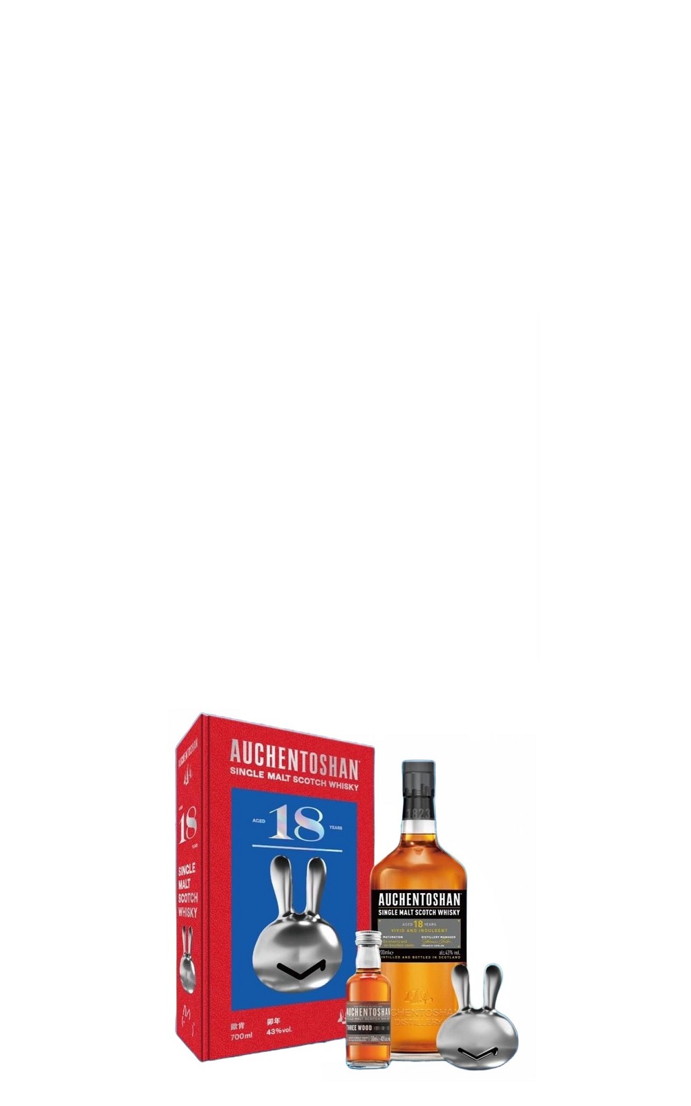 Auchentoshan 18 Years Old Single Malt Scotch Whisky 2023 Gift Box 歐肯 18年單一麥芽蘇格蘭威士忌 2023兔年禮盒