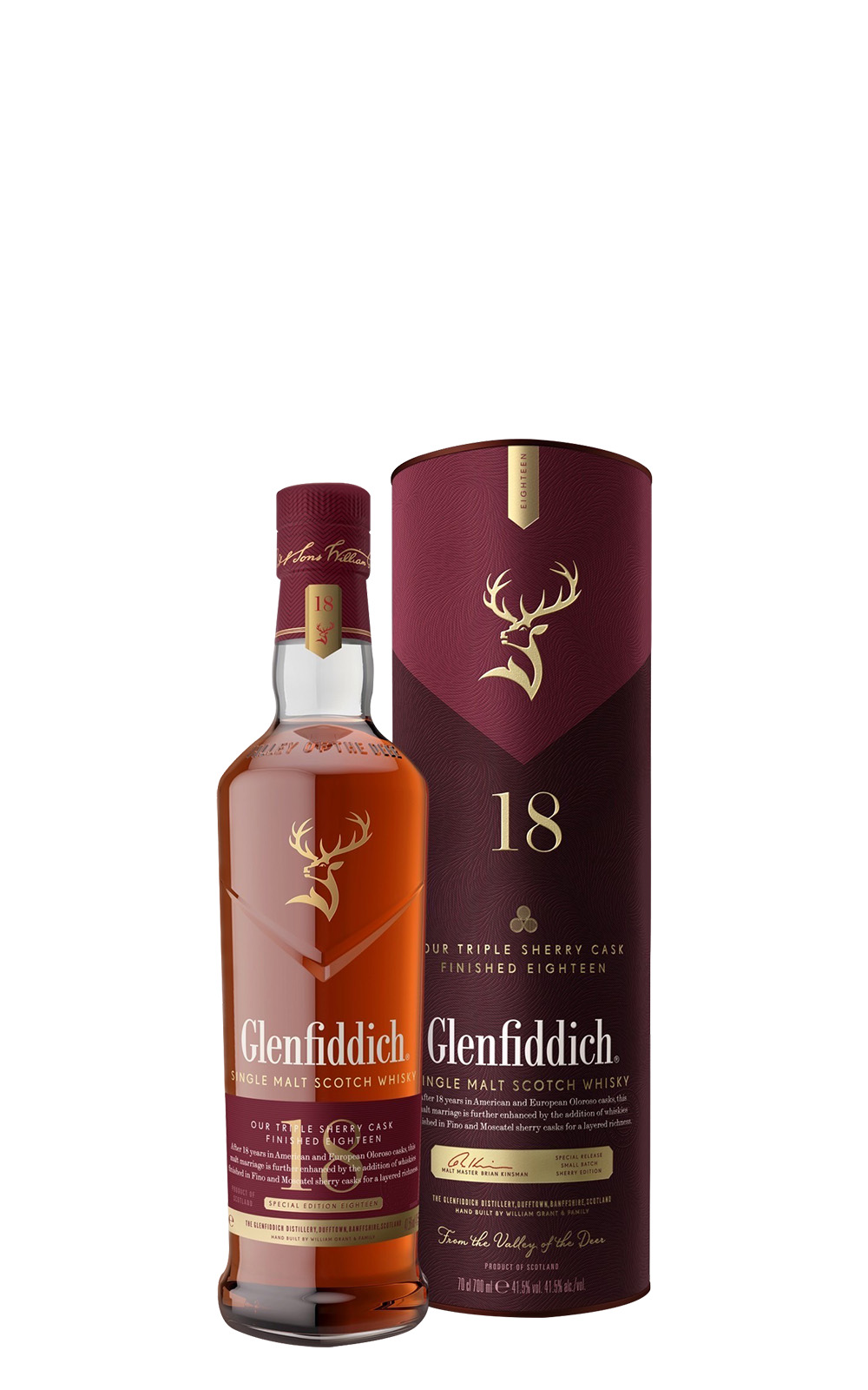 Glenfiddich Triple Sherry Cask Aged 18 Years Old Single Malt Scotch Whisky 格蘭菲迪蒸餾廠 小批次雪莉桶18年 單一麥芽蘇格蘭威士忌