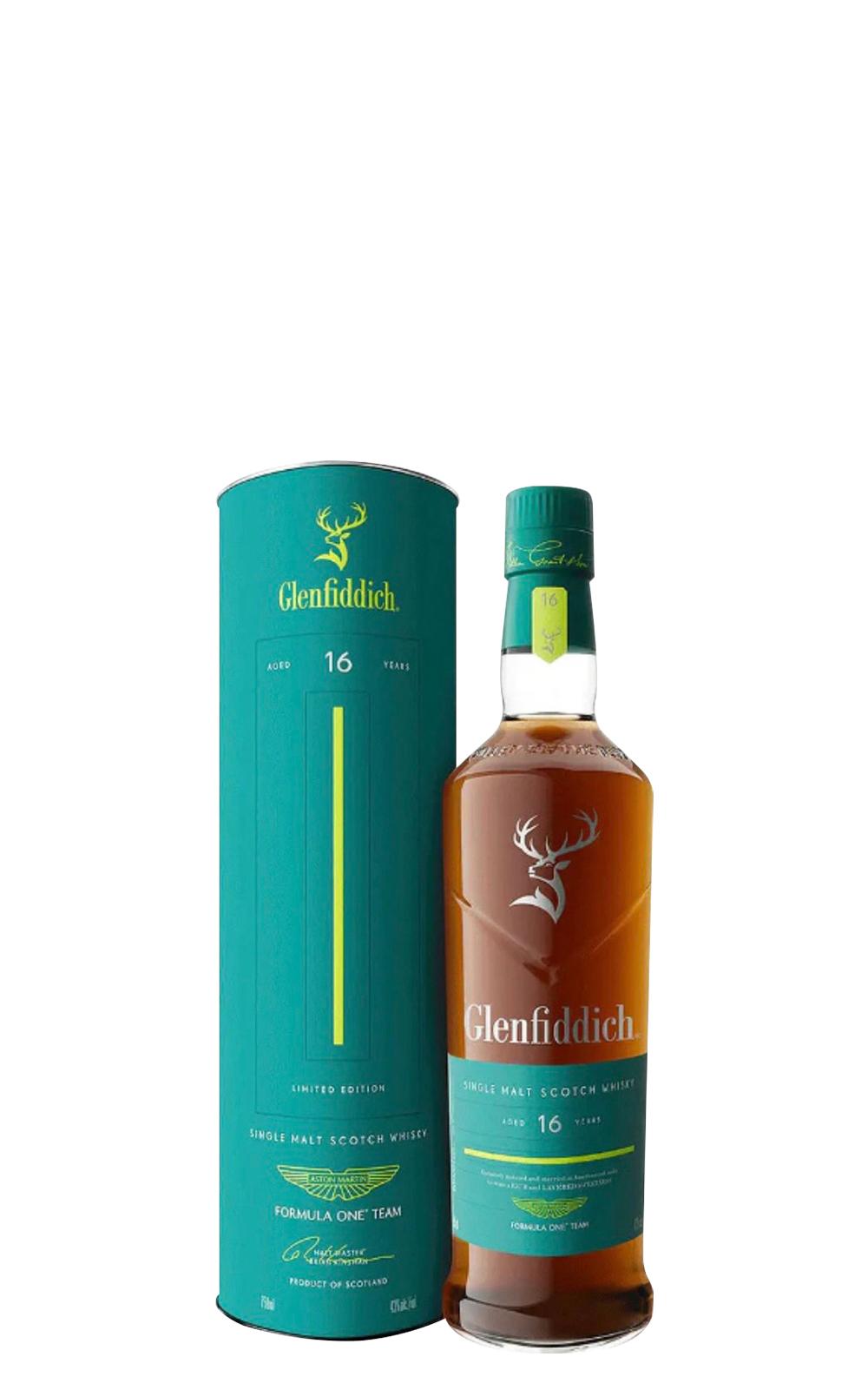 Glenfiddich Aston Martin Formula One Team Aged 16 Years Single Malt Scotch Whisky 格蘭菲迪蒸餾廠 奧斯頓 馬丁 F1車隊 16年單一麥芽蘇格蘭威士忌