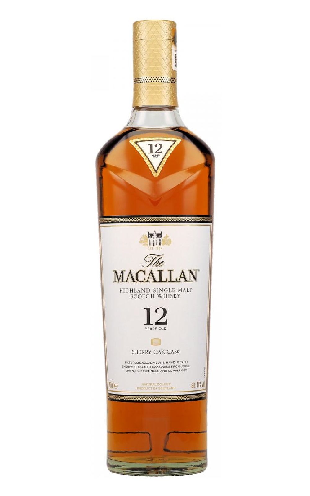 The Macallan Sherry Oak Cask 12 Years Old Highland Single Malt Scotch Whisky 麥卡倫 雪莉桶12年 高地單一麥芽蘇格蘭威士忌