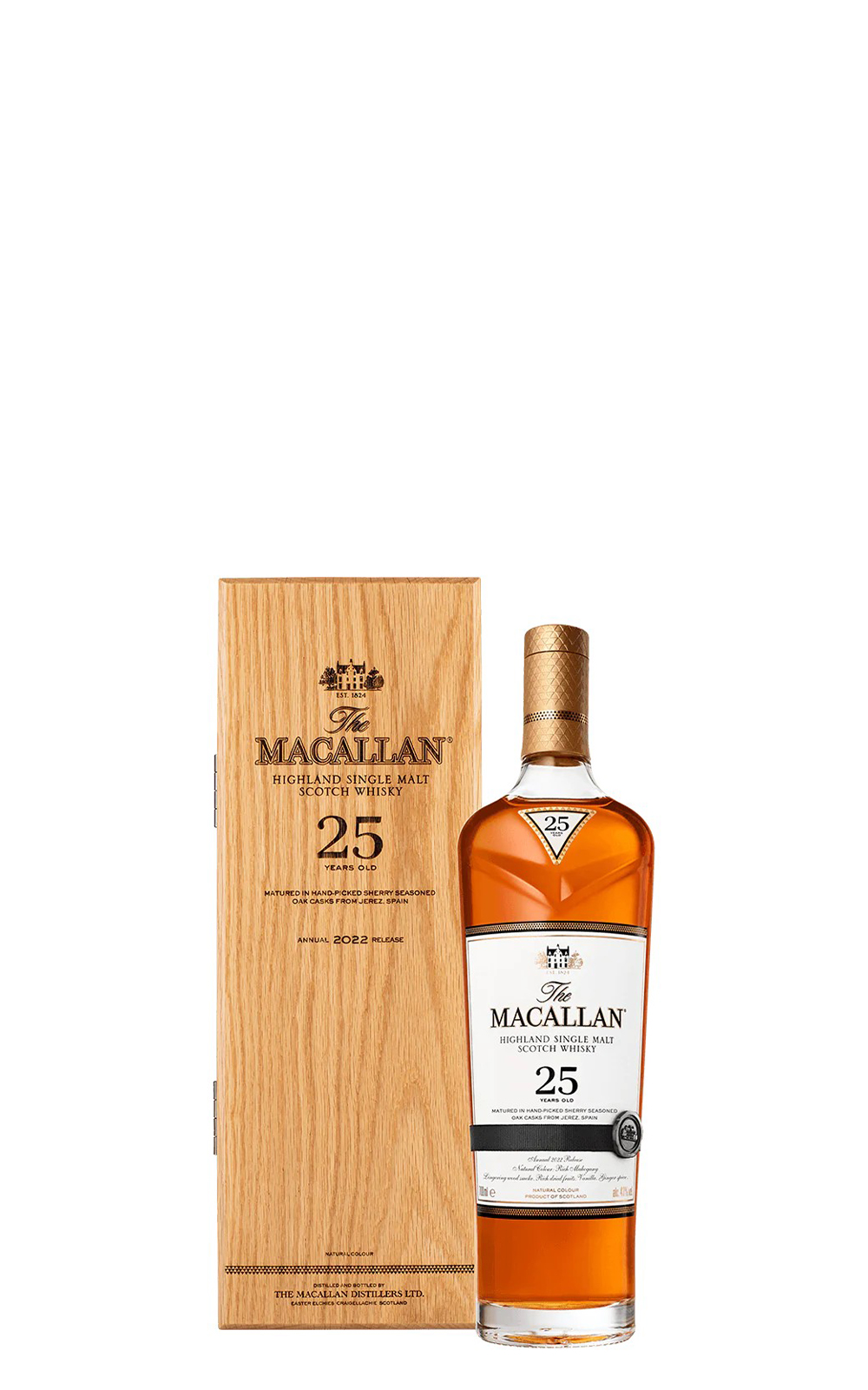 The Macallan 25 Years Old Highland Single Malt Scotch Whisky 2022 Edition 麥卡倫 25年 高地單一麥芽蘇格蘭威士忌 2022年