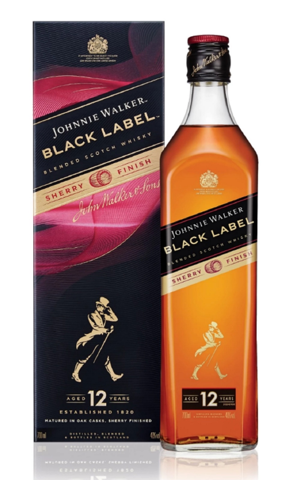Johnnie Walker Black Label Aged 12 Years Sherry Finish Blended Scotch Whisky 2nd Edition 約翰走路 黑牌 12年 雪莉桶 調和蘇格蘭威士忌 第二版
