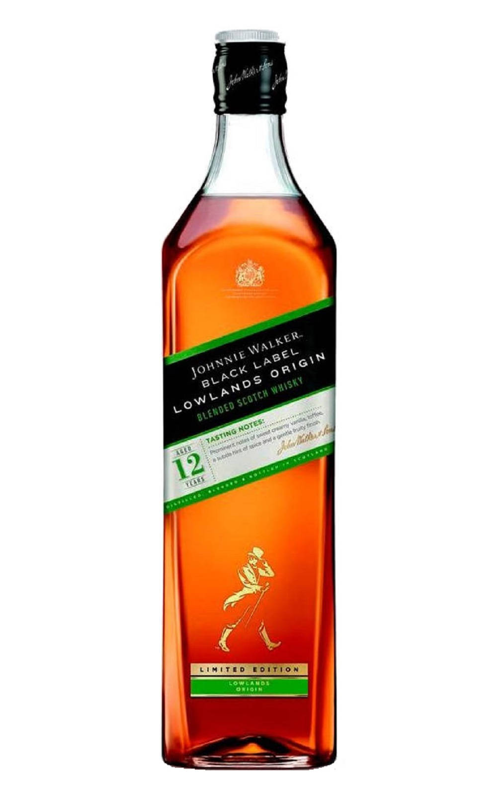 Johnnie Walker Black Label Lowlands Origin Aged 12 Years Blended Scotch Whisky 約翰走路 黑牌 低地原創 12年調和蘇格蘭威士忌