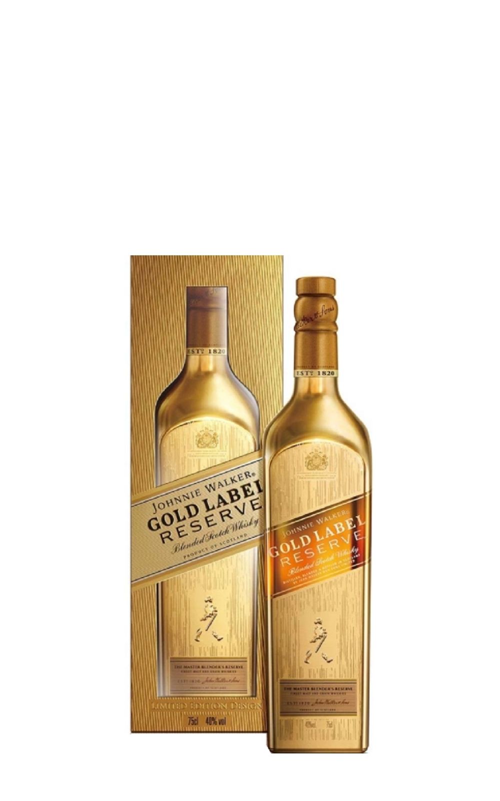 Johnnie Walker Gold Label Reserve Blended Scotch Whisky Design Limited Edition 約翰走路 金牌 珍藏調和蘇格蘭威士忌 琉金絲紋限量版