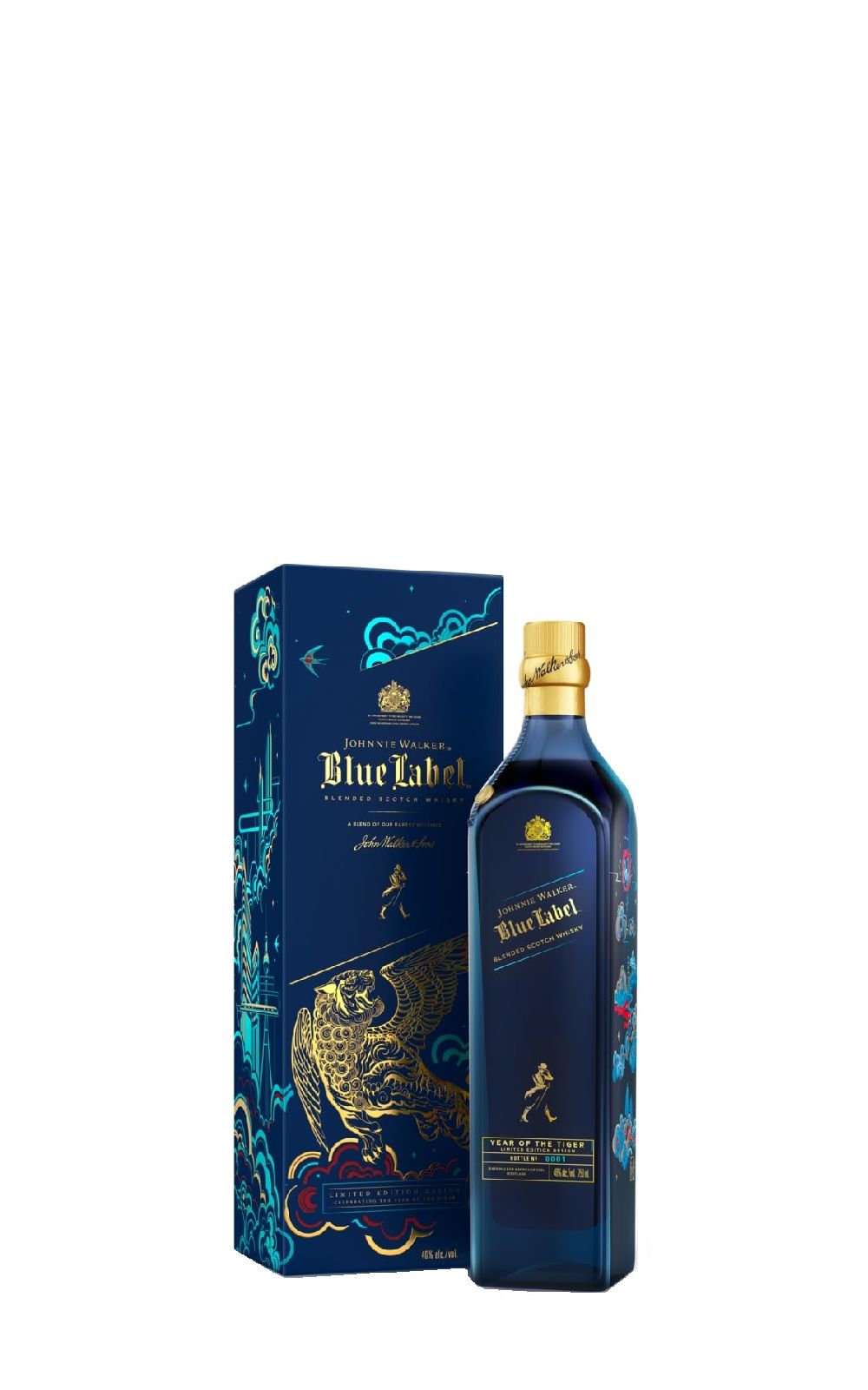 Johnnie Walker Blue Label Year of The Tiger Blended Scotch Whisky 約翰走路 藍牌 虎年典藏 如虎添翼 調和蘇格蘭威士忌