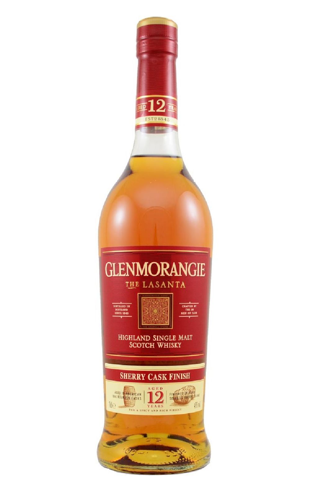 Glenmorangie The Lasanta Aged 12 Years Sherry Cask Highland Single Malt Scotch Whisky 格蘭傑蒸餾廠 拉桑塔 12年雪莉桶單一麥芽蘇格蘭威士忌