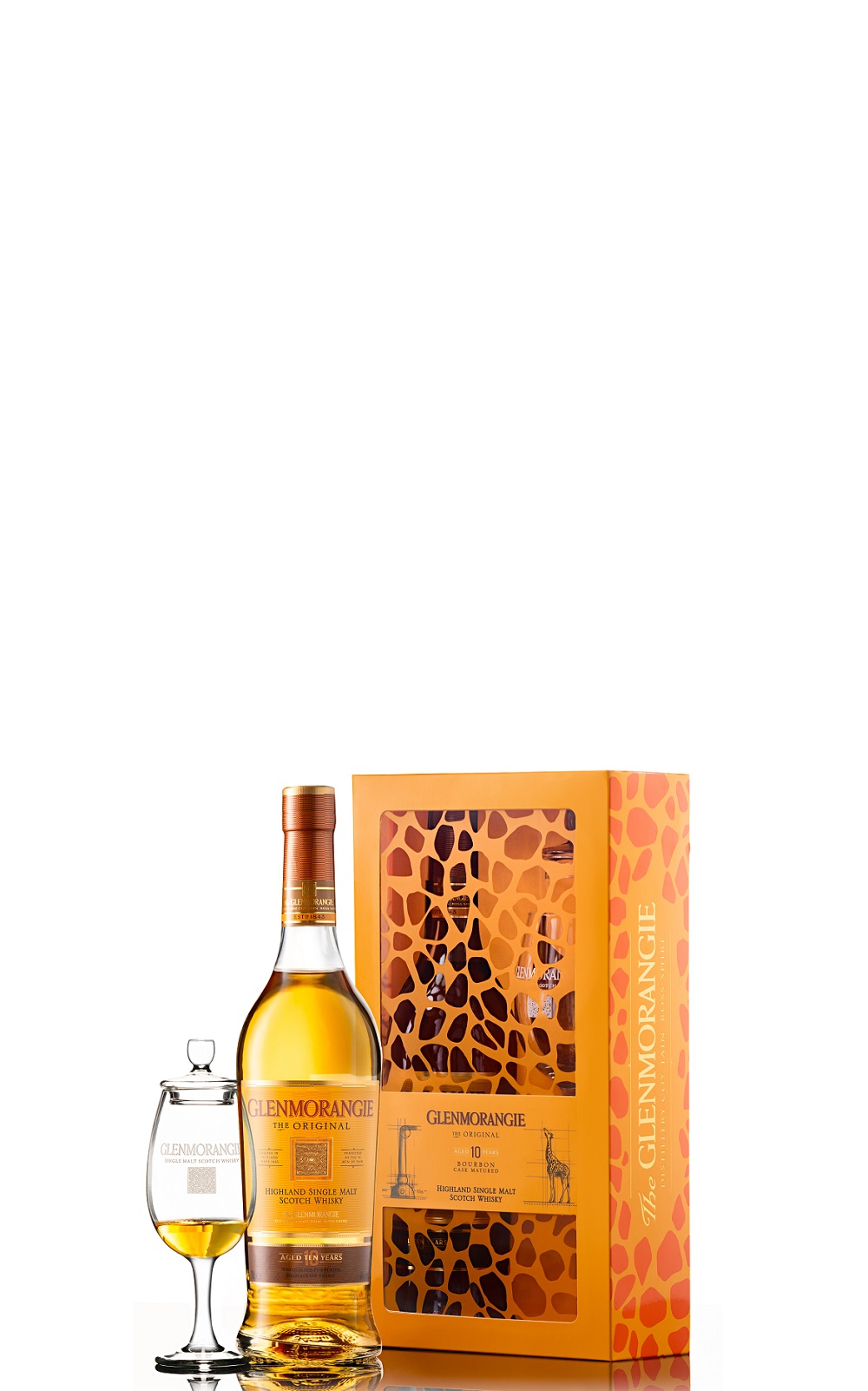 Glenmorangie The Original Aged 10 Years Highland Single Malt Scotch Whisky 中秋限量禮盒 含酒杯 格蘭傑蒸餾廠 經典格蘭傑 10年單一麥芽蘇格蘭威士忌 中秋限量禮盒 含酒杯