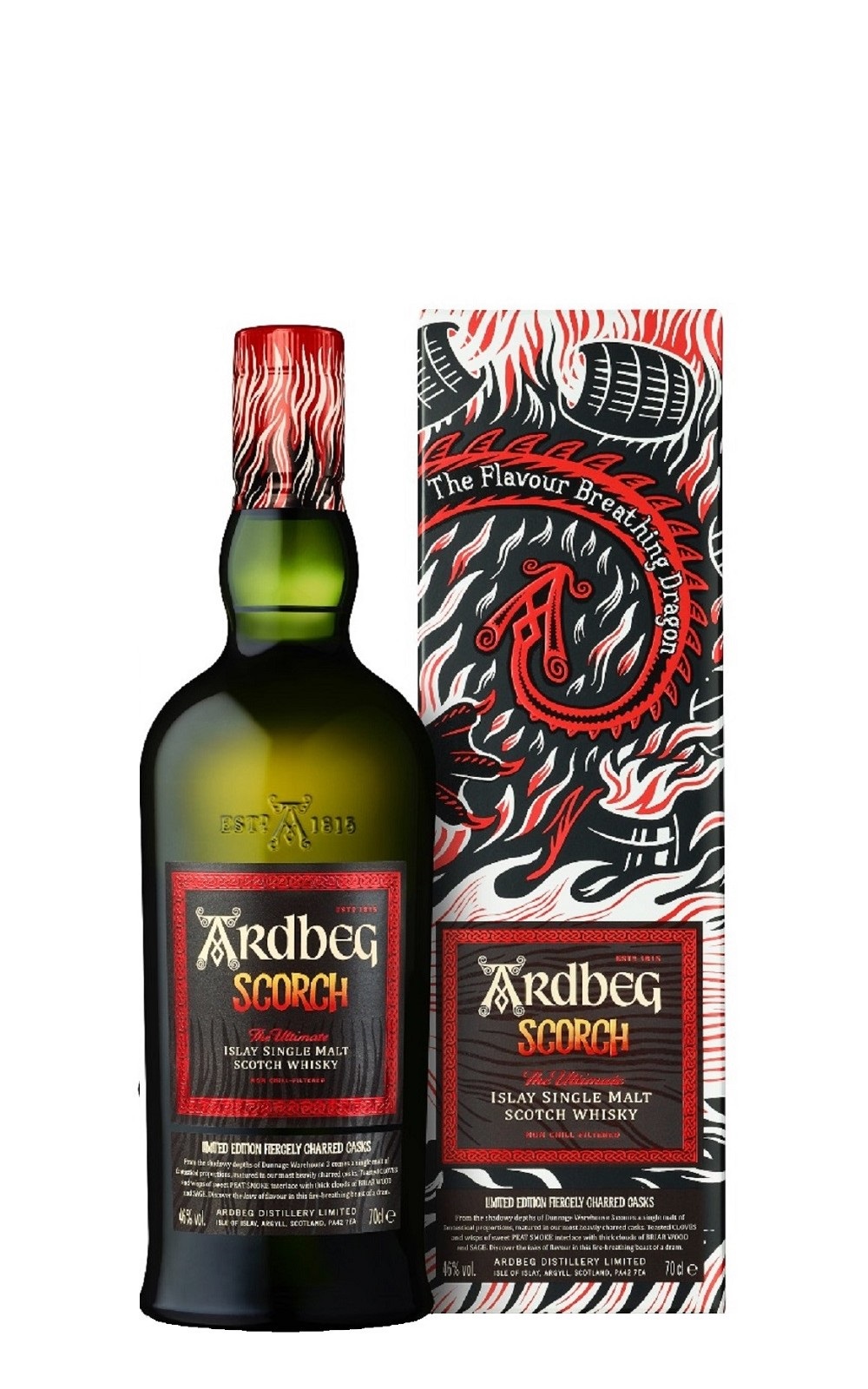 Ardbeg Scorch Fiercely Charred Casks Islay Single Malt Scotch Whisky Limited Edition 雅柏蒸餾廠 赤焰龍鱗 艾雷島單一麥芽蘇格蘭威士忌 限量版