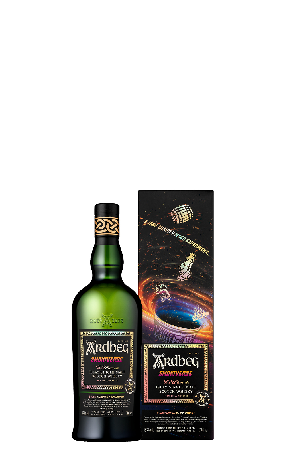 Ardbeg Smokiverse Islay Single Malt Scotch Whisky 25 Years of the Ardbeg Committee 雅柏蒸餾廠 煙燻宇宙 艾雷島單一麥芽蘇格蘭威士忌 黑洞限量版