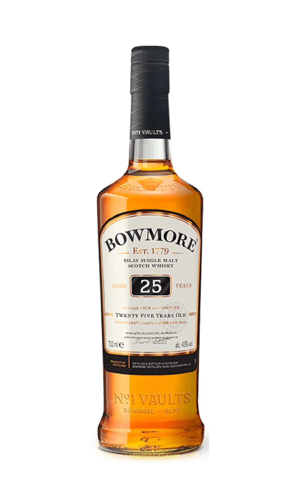 Bowmore Aged 25 Years Islay Single Malt Scotch Whisky 波摩蒸餾廠 25年單一麥芽蘇格蘭威士忌