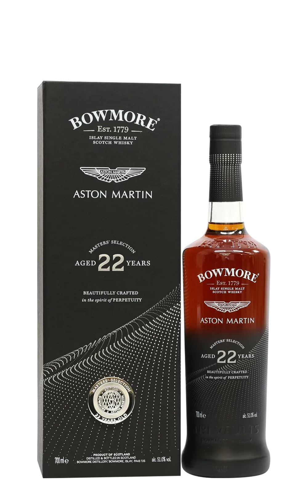 Bowmore Aston Martin Masters Selection Edition 3 Aged 22 Years Islay Single Malt Scotch Whisky 波摩蒸餾廠 奧斯頓馬丁大師鉅作系列 第3版 22年艾雷島單一麥芽蘇格蘭威士忌