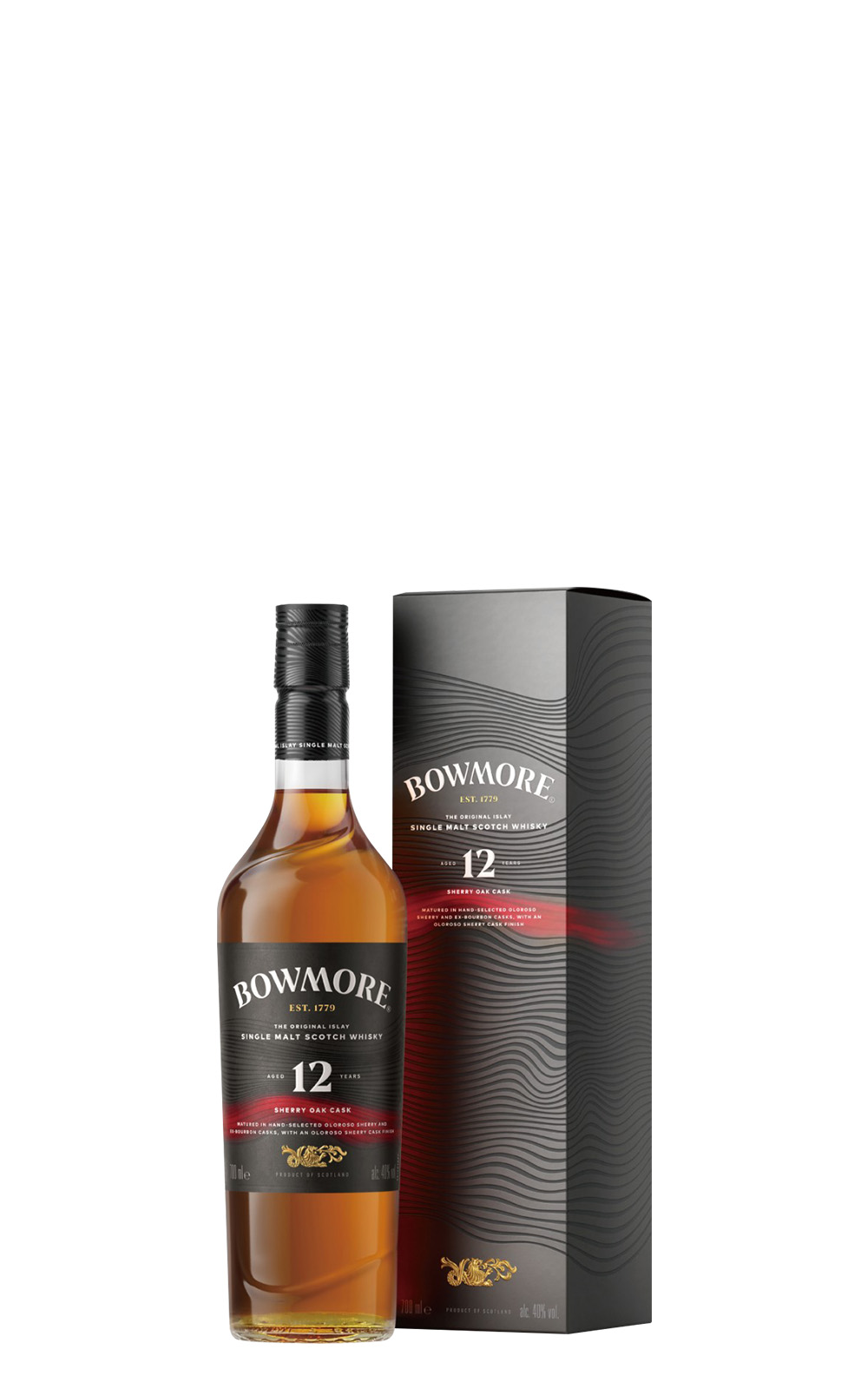 Bowmore Sherry Oak Cask Aged 12 Years Islay Single Malt Scotch Whisky 波摩蒸餾廠 珍稀雪莉系列 12年單一麥芽蘇格蘭威士忌