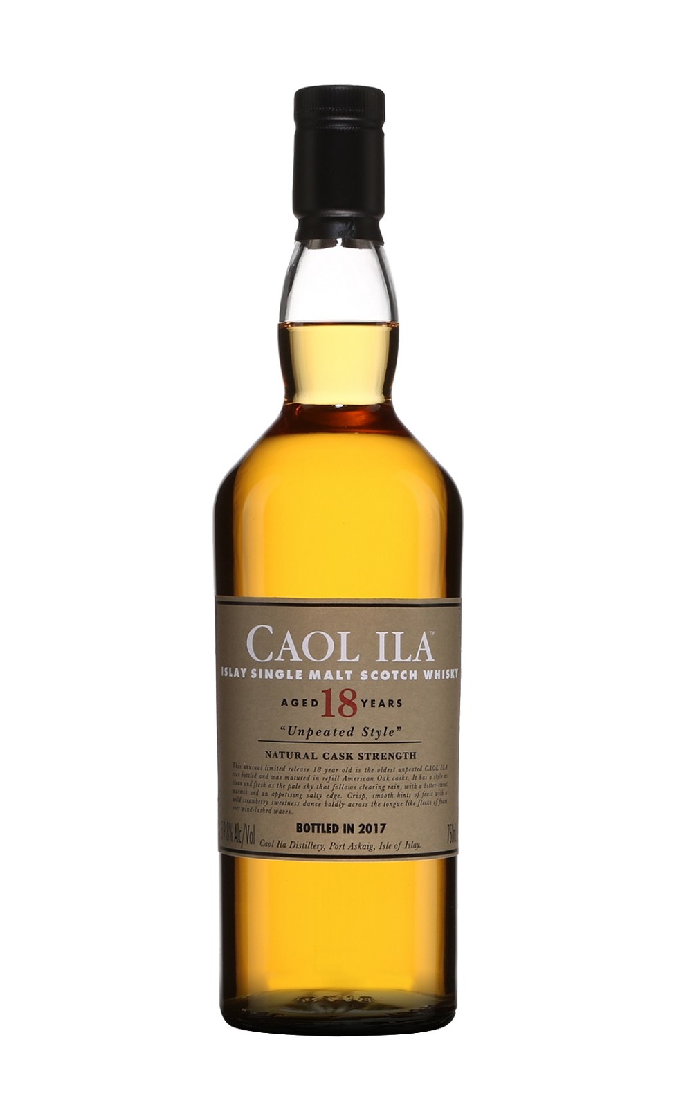 Caol Ila Unpeated Style Aged 18 Years Single Malt Scotch Whisky Cask Strength 2017 Special Release 卡爾里拉蒸餾廠 無泥煤18年單一麥芽蘇格蘭威士忌原酒 2017年度酒廠限量臻選