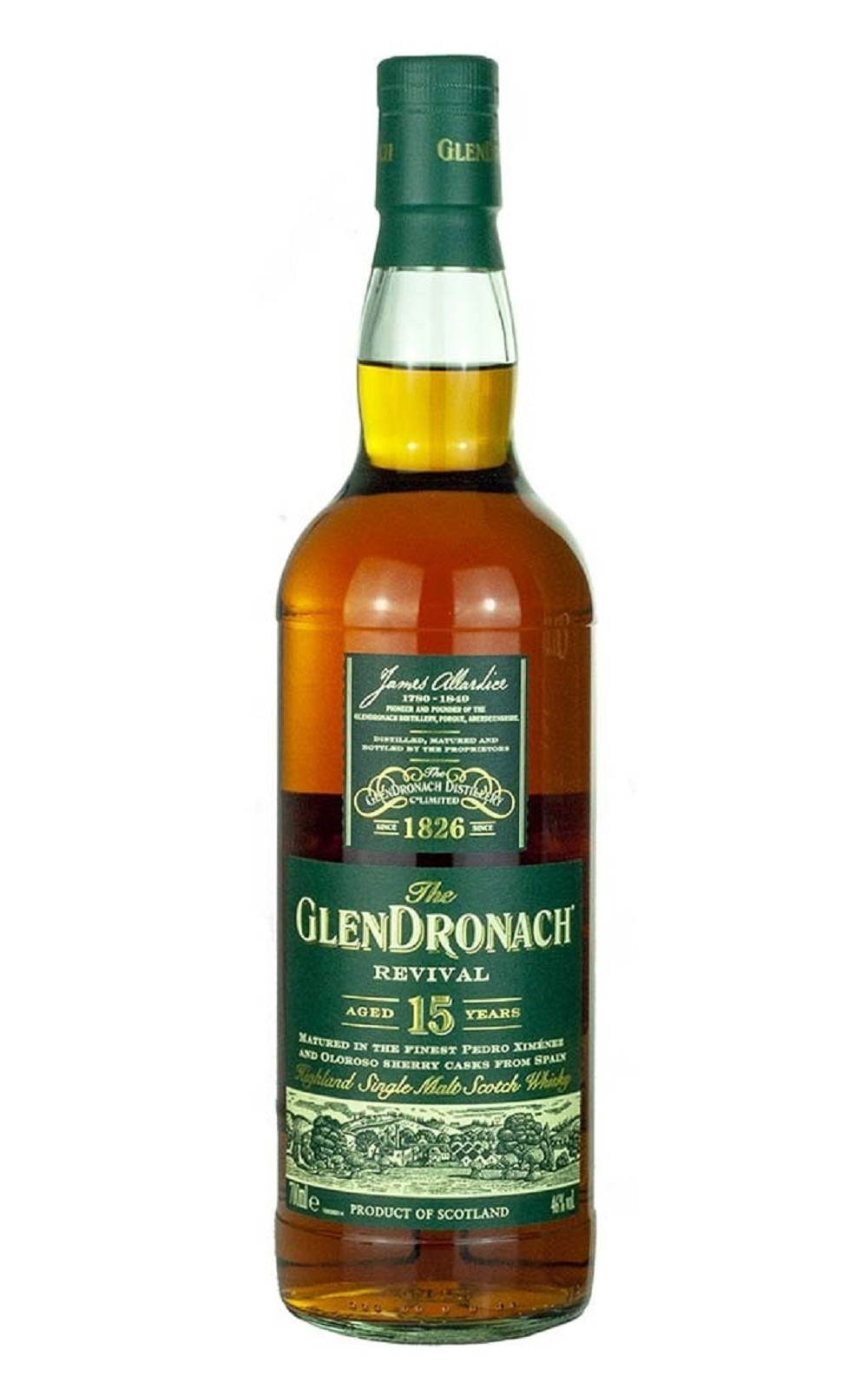 GlenDronach Aged 15 Years Highland Single Malt Scotch Whisky 格蘭多納蒸餾廠 15年 高地單一麥芽蘇格蘭威士忌