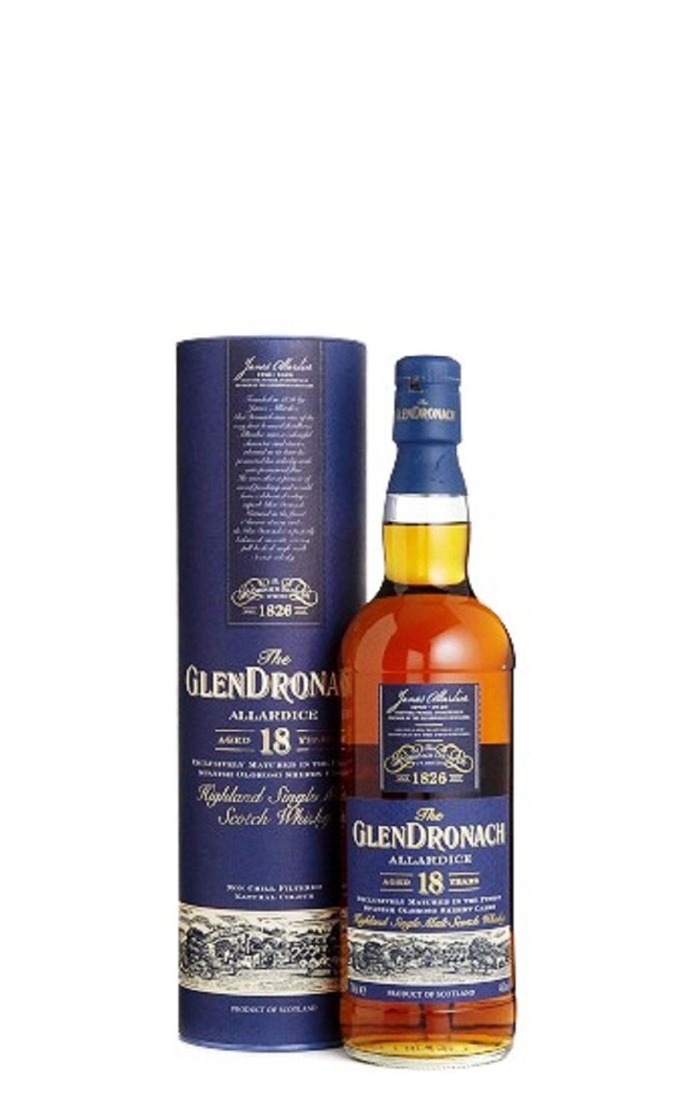 GlenDronach Aged 18 Years Highland Single Malt Scotch Whisky 格蘭多納蒸餾廠 18年 高地單一麥芽蘇格蘭威士忌