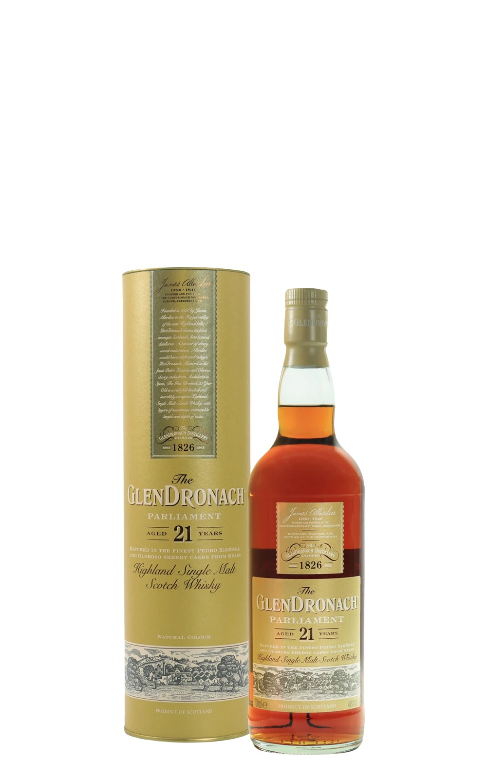 GlenDronach Aged 21 Years Highland Single Malt Scotch Whisky 格蘭多納蒸餾廠 21年 高地單一麥芽蘇格蘭威士忌