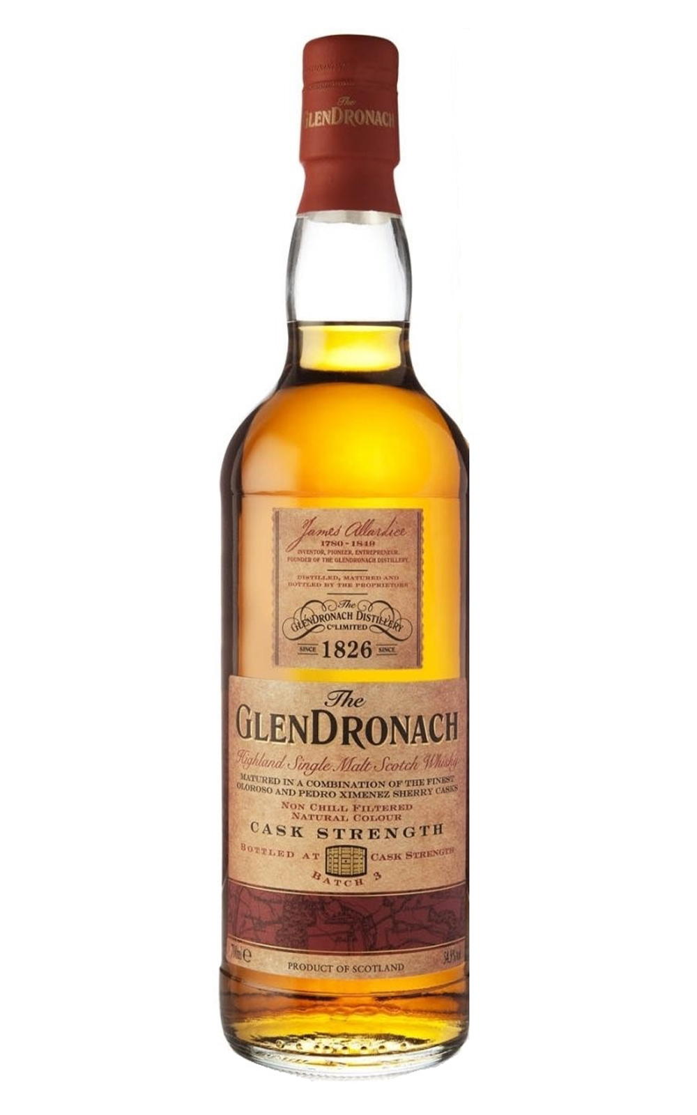 GlenDronach Cask Strength Batch 3 Highland Single Malt Scotch Whisky 格蘭多納蒸餾廠 桶裝強度原酒第三版 單一麥芽蘇格蘭威士忌