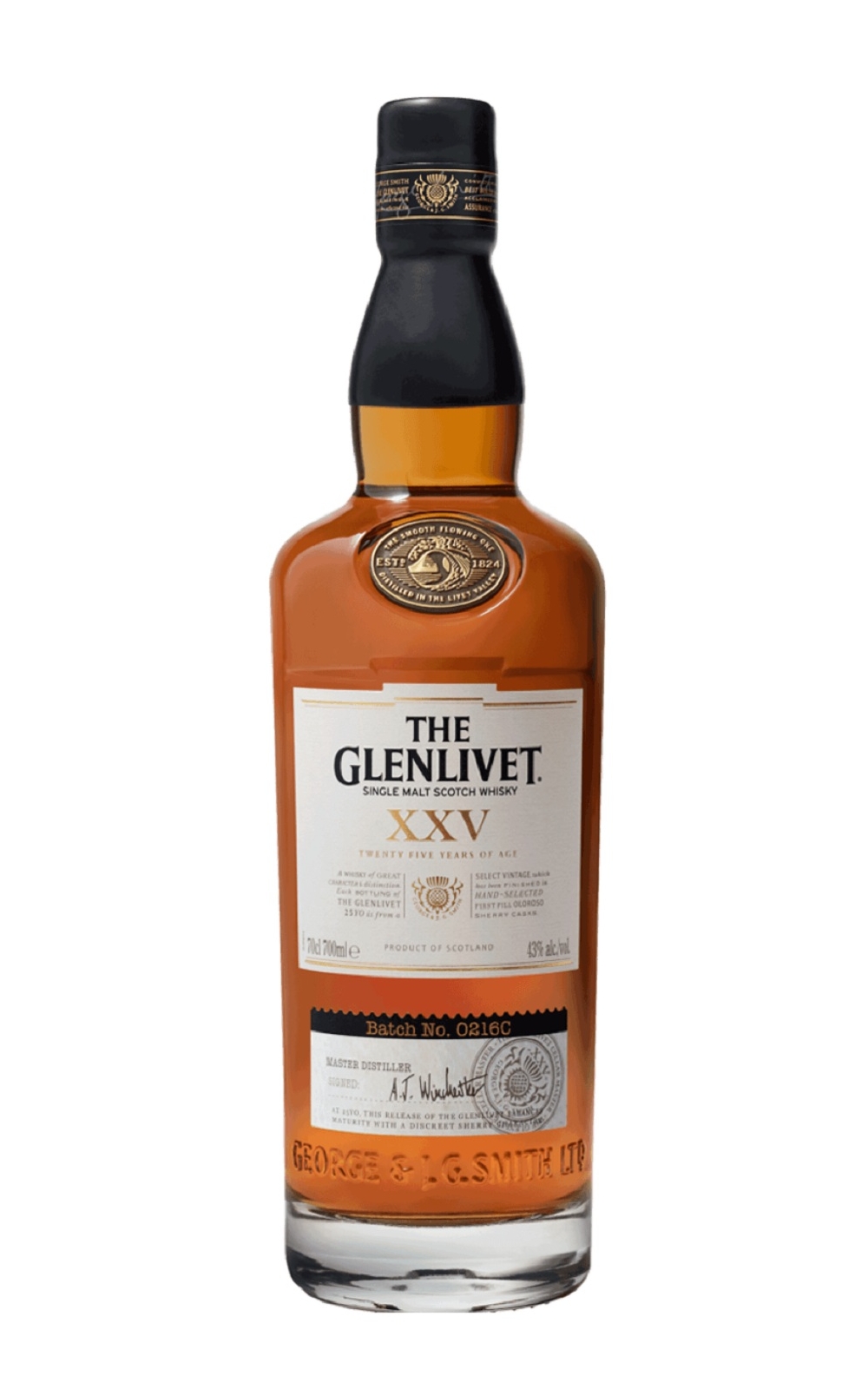 The Glenlivet XXV 25 Years of Age Single Malt Scotch Whisky 格蘭利威 XXV 25年單一麥芽蘇格蘭威士忌