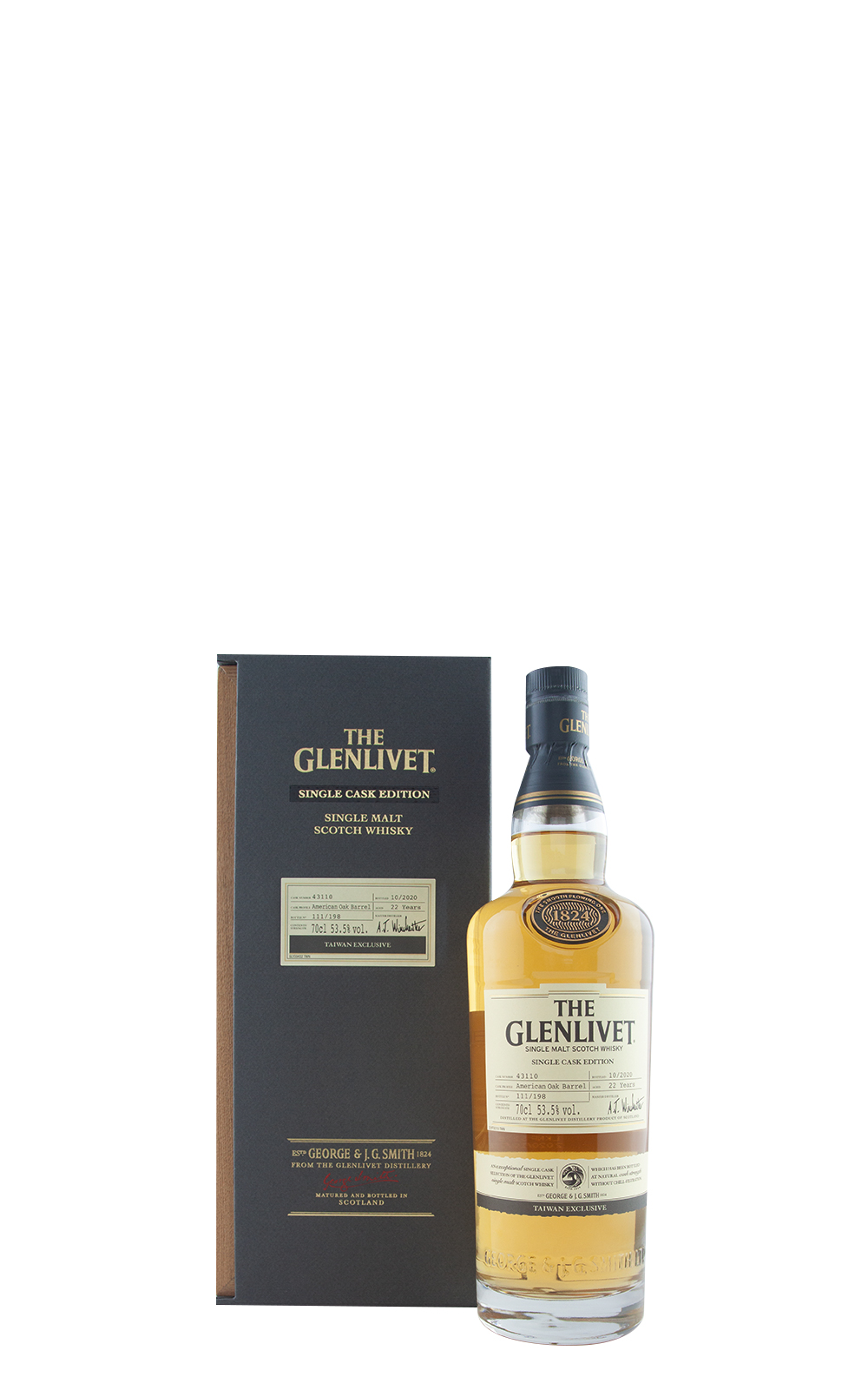 The Glenlivet Single Cask Edition 43110 Aged 22 Years Single Malt Scotch Whisky Taiwan Exclusive 格蘭利威 單桶 43110 22年單一麥芽蘇格蘭威士忌