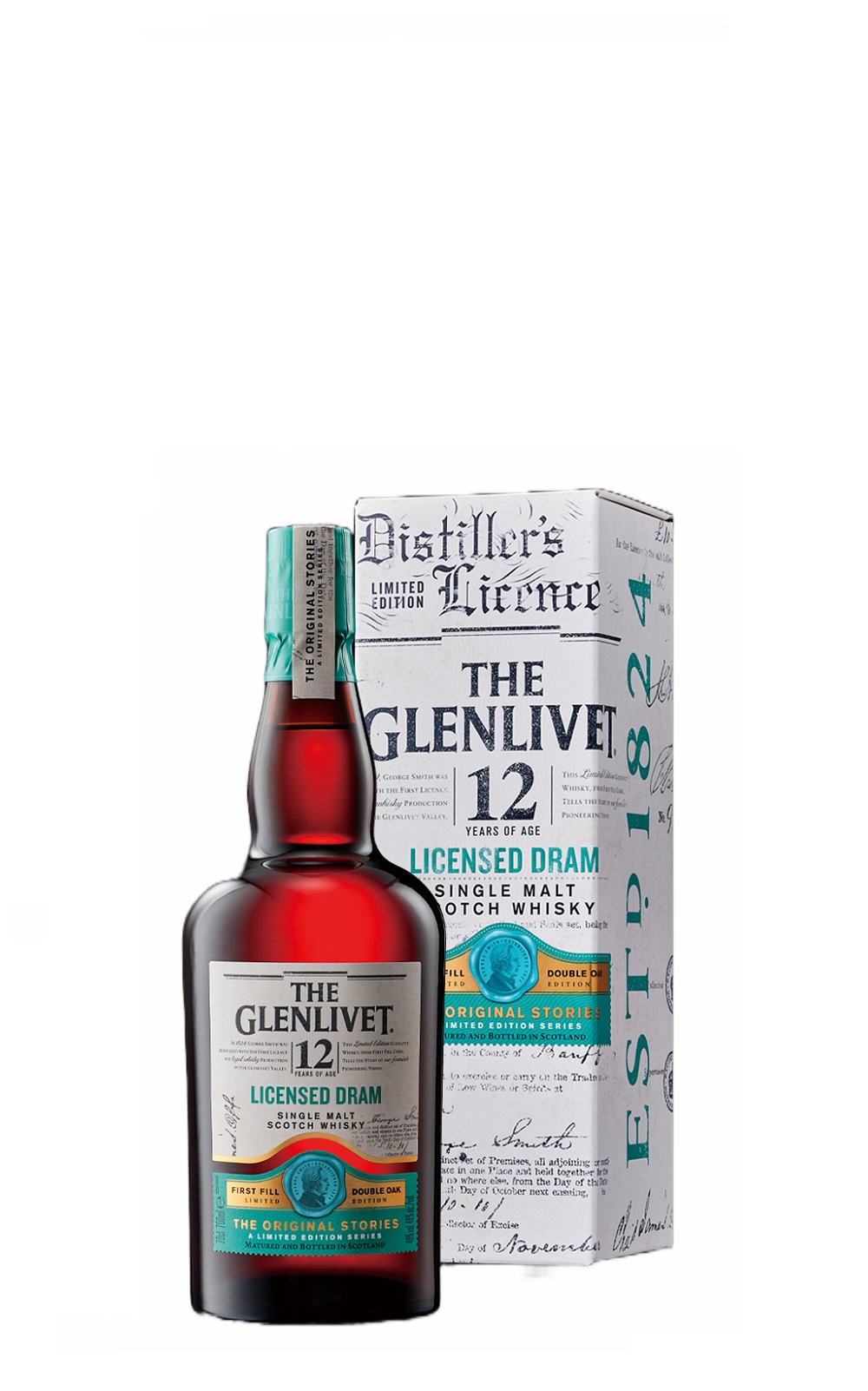 The Glenlivet Original Stories Licensed Dram 12 Years of Age Single Malt Scotch Whisky 格蘭利威 原創系列 黑市聖水第二版 12年單一麥芽蘇格蘭威士忌