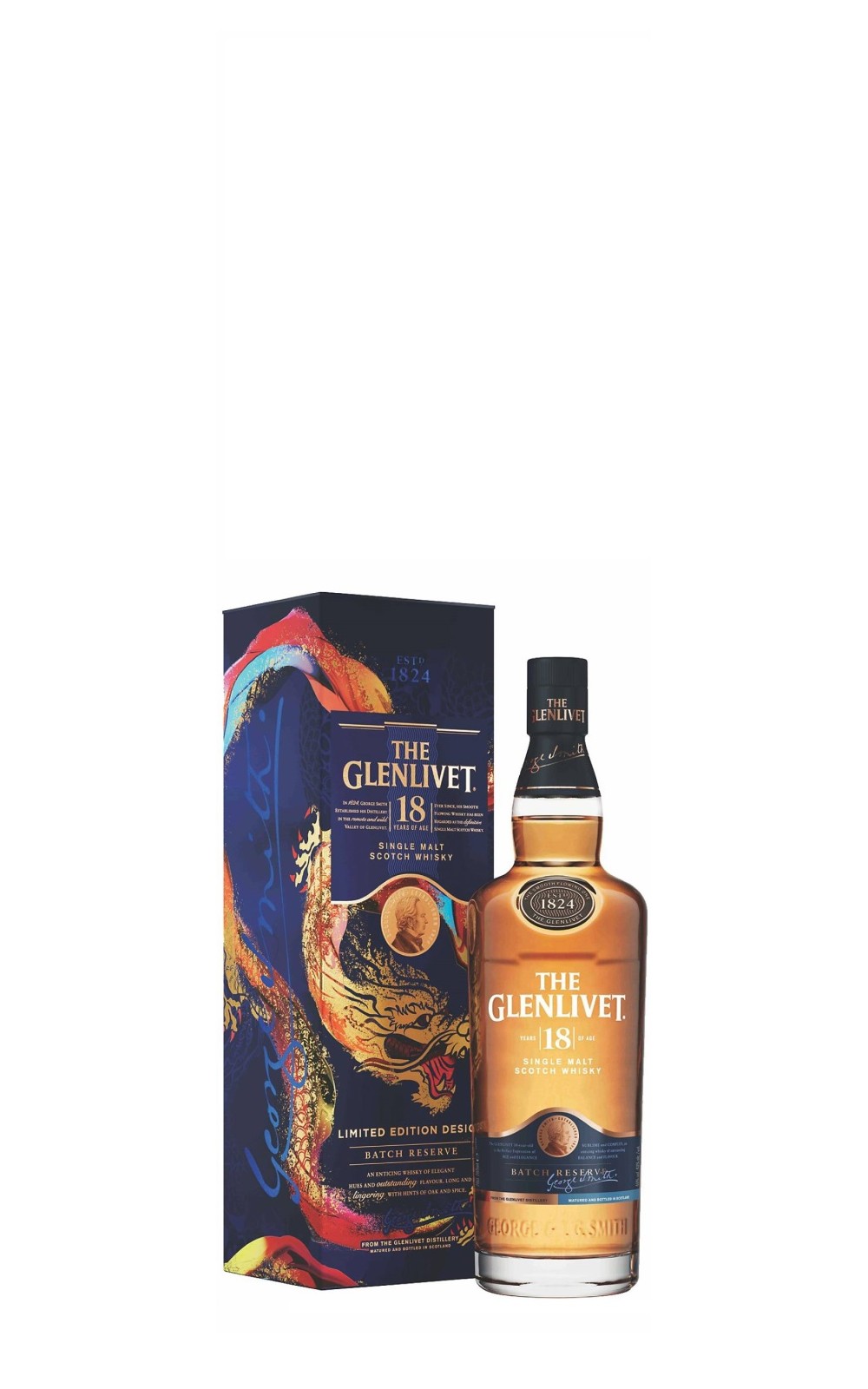 The Glenlivet 18 Year of Age Single Malt Scotch Whisky 2024 Dragon Limited Edition 格蘭利威 奢創18年單一麥芽蘇格蘭威士忌 2024龍年限量版