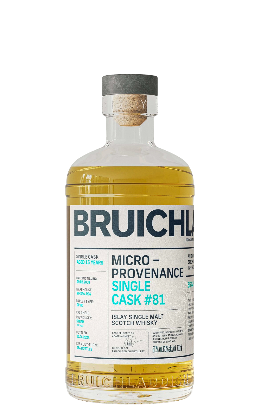 Bruichladdich Distillery Micro Provenance Series Single Cask 81 Islay Single Malt Scotch Whisky 布萊迪蒸餾廠 微風土系列 單桶 81 艾雷島單一麥芽蘇格蘭威士忌