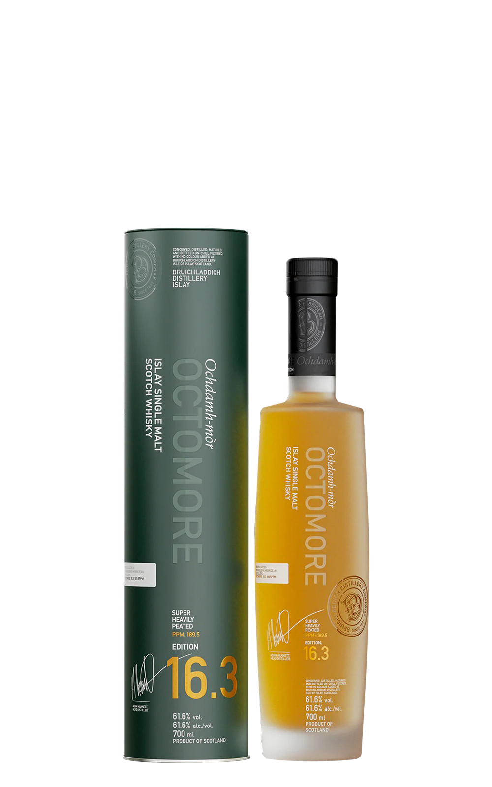 Bruichladdich Distillery Octomore Edition 16 3 Super Heavily Peated Islay Single Malt Scotch Whisky 布萊迪蒸餾廠 奧特摩系列 版本16 3 艾雷島 單一麥芽蘇格蘭威士忌
