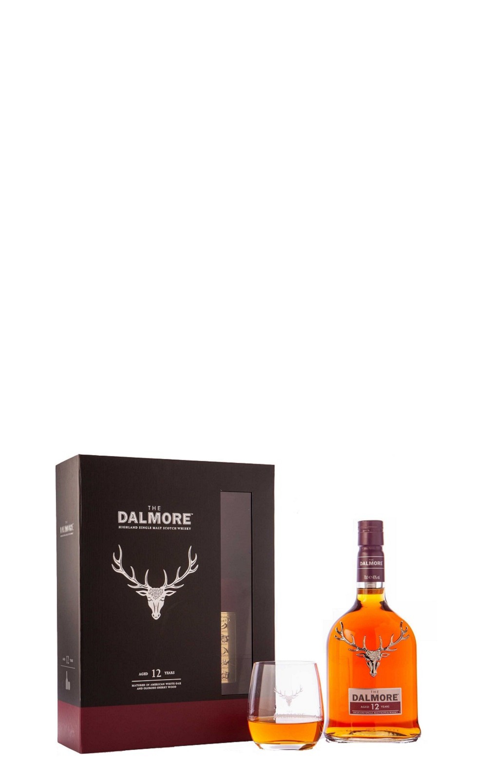 The Dalmore Aged 12 Years Highland Single Malt Scotch Whisky Gift Set With Glass 大摩威士忌 12年高地單一麥芽蘇格蘭威士忌 附杯禮盒組