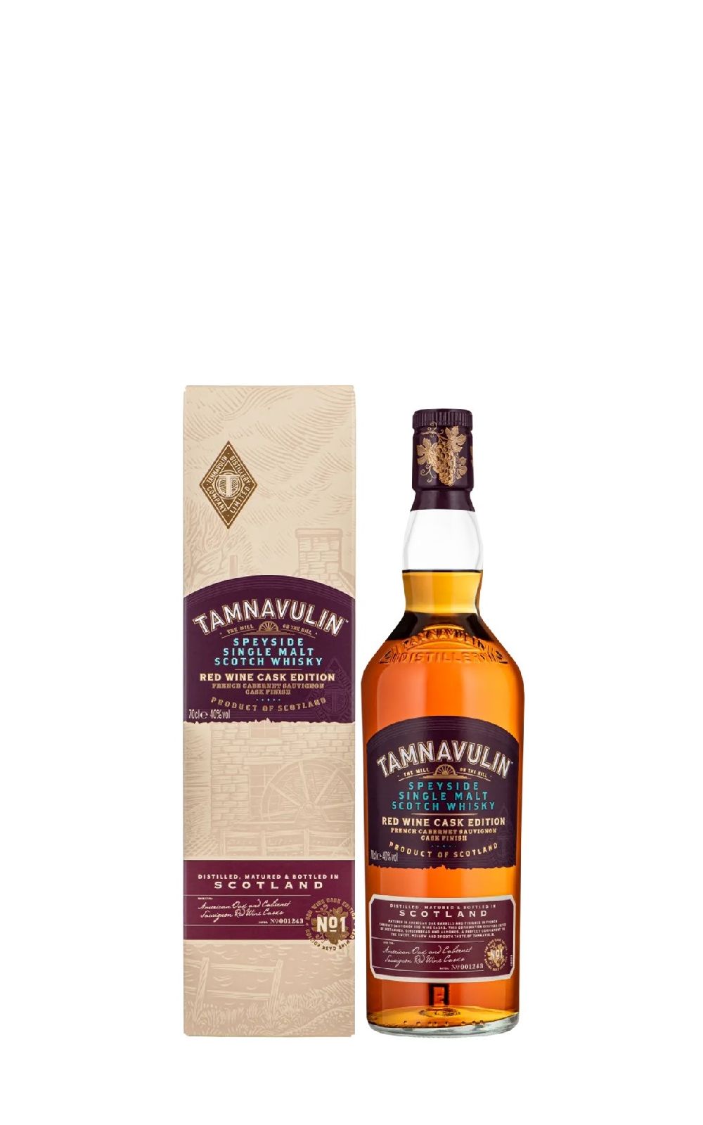 Tamnavulin Distillery Red Wine Cask Edition French Cabernet Sauvignon Cask Single Malt Scotch Whisky 塔木嶺蒸餾廠 玩桶系列 法國卡本內蘇維濃桶 單一麥芽蘇格蘭威士忌