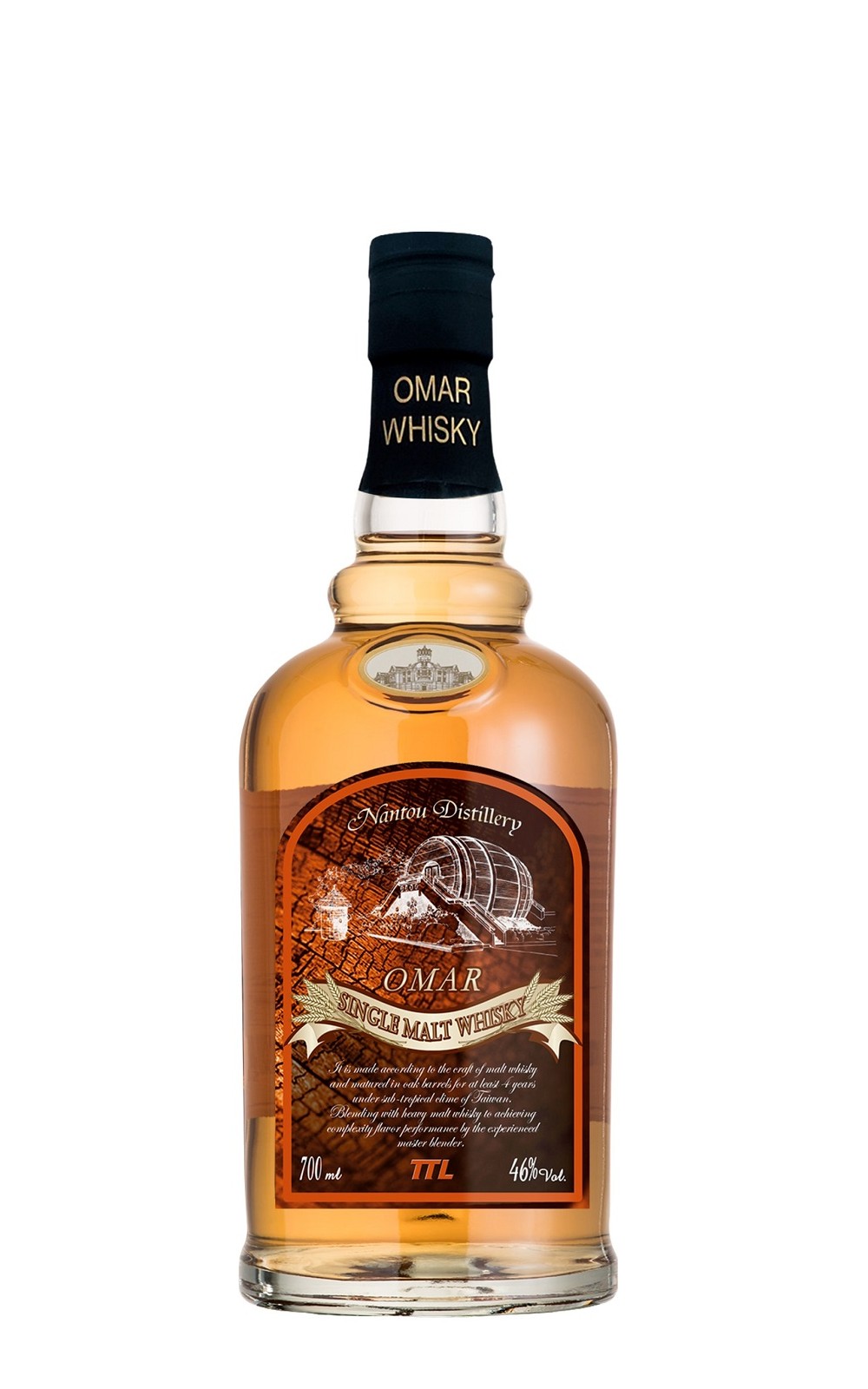 Nantou Distillery Omar 單一麥芽威士忌 煙燻焦香 南投酒廠 Omar 單一麥芽威士忌 煙燻焦香